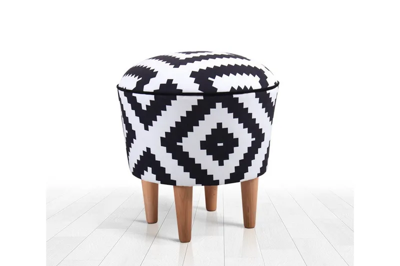 Galesburg Sittepuff 42 cm - Svart - Møbler - Stoler - Krakk - Puff