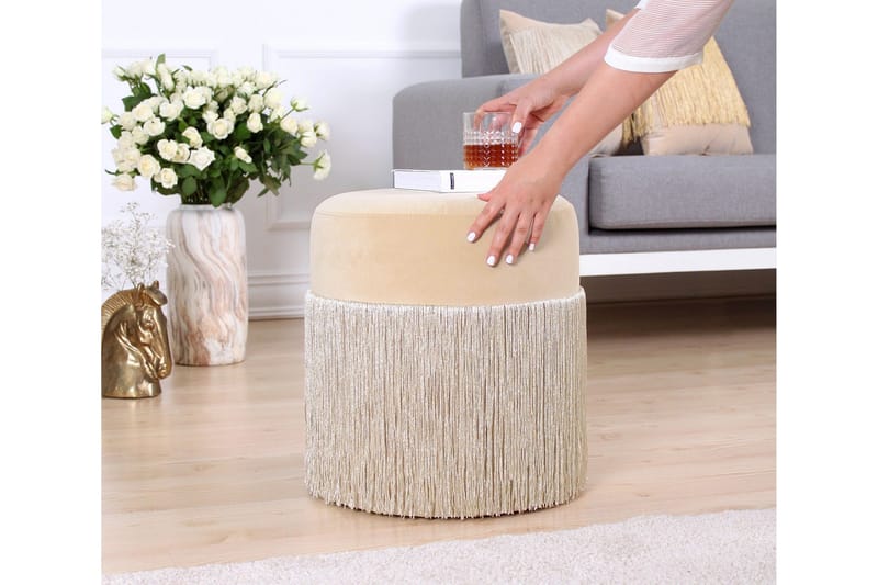 Glassboro Sittepuff 40 cm - Beige - Møbler - Stoler - Krakk - Puff