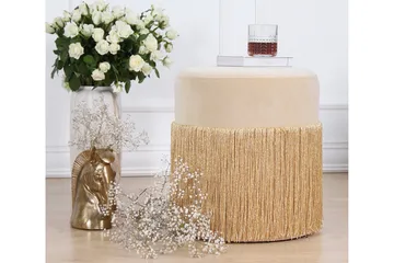 Glassboro Sittepuff 40 cm - Gull - Møbler - Stoler - Krakk - Puff