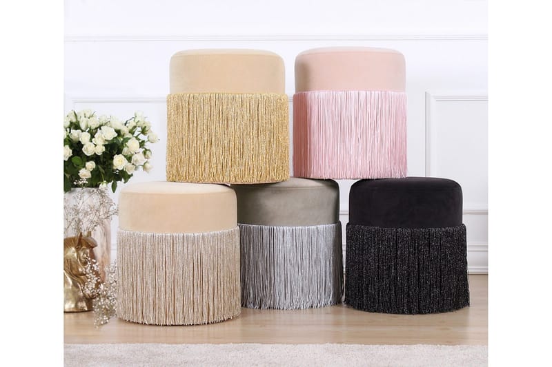 Glassboro Sittepuff 40 cm - Gull - Møbler - Stoler - Krakk - Puff