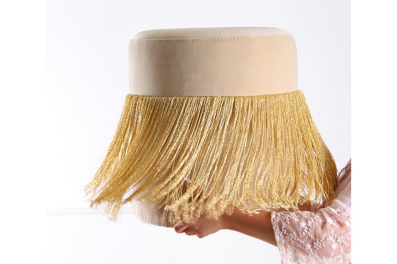 Glassboro Sittepuff 40 cm - Gull - Møbler - Stoler - Krakk - Puff