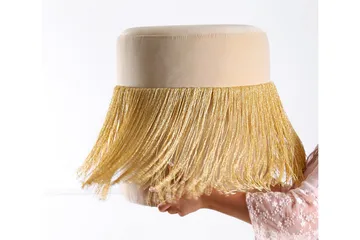 Glassboro Sittepuff 40 cm - Gull - Møbler - Stoler - Krakk - Puff