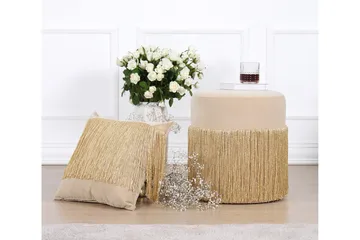 Glassboro Sittepuff 40 cm - Gull - Møbler - Stoler - Krakk - Puff