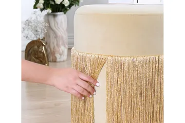 Glassboro Sittepuff 40 cm - Gull - Møbler - Stoler - Krakk - Puff