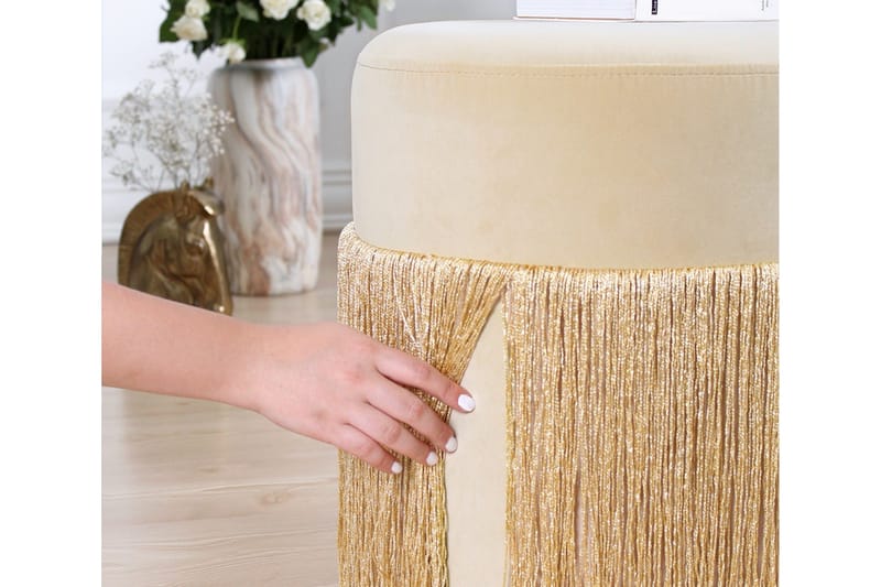 Glassboro Sittepuff 40 cm - Gull - Møbler - Stoler - Krakk - Puff