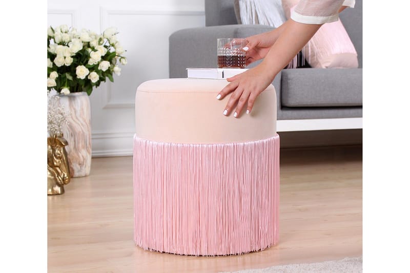 Glassboro Sittepuff 40 cm - Rosa - Møbler - Stoler - Krakk - Puff