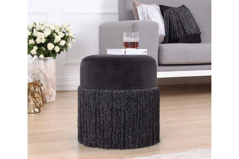 Glassboro Sittepuff 40 cm - Svart - Møbler - Stoler - Krakk - Puff