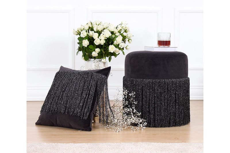 Glassboro Sittepuff 40 cm - Svart - Møbler - Stoler - Krakk - Puff