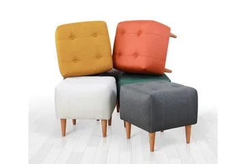 Grants Sittepuff 43 cm - Grå - Møbler - Stoler - Krakk - Puff