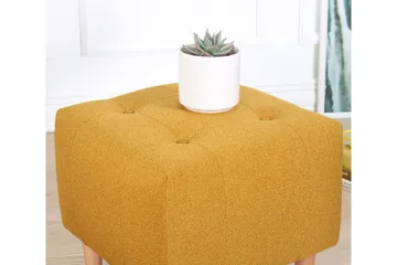 Grants Sittepuff 43 cm - Gul - Møbler - Stoler - Krakk - Puff