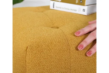 Grants Sittepuff 43 cm - Gul - Møbler - Stoler - Krakk - Puff