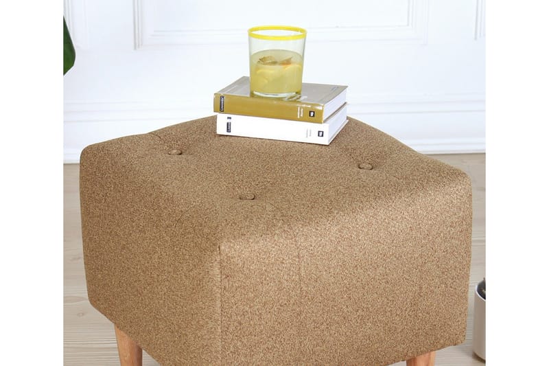 Grants Sittepuff 43 cm - Gull - Møbler - Stoler - Krakk - Puff