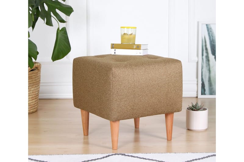 Grants Sittepuff 43 cm - Gull - Møbler - Stoler - Krakk - Puff