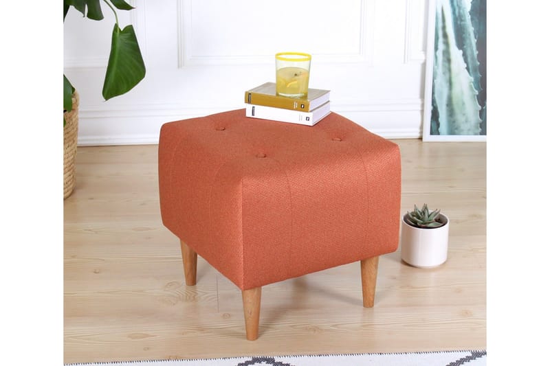 Grants Sittepuff 43 cm - Oransje - Møbler - Stoler - Krakk - Puff