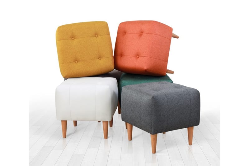Grants Sittepuff 43 cm - Oransje - Møbler - Stoler - Krakk - Puff
