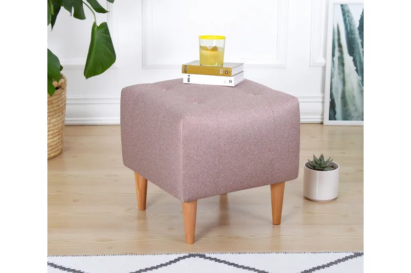 Grants Sittepuff 43 cm - Rosa - Møbler - Stoler - Krakk - Puff