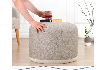 Harrodsburg Sittepuff 51 cm - Beige - Møbler - Stoler - Krakk - Puff