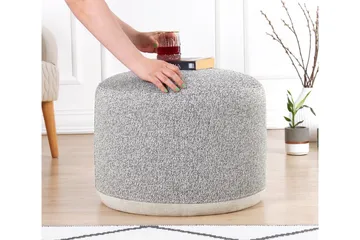 Harrodsburg Sittepuff 51 cm - Grå - Møbler - Stoler - Krakk - Puff