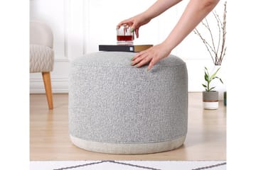 Harrodsburg Sittepuff 51 cm - Lys grå - Møbler - Stoler - Krakk - Puff