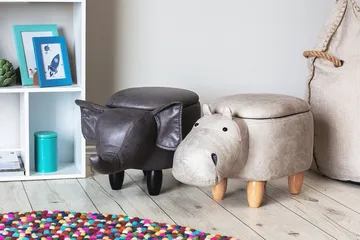 Hippo Puff 32 cm - Grå - Møbler - Stoler - Krakk - Puff