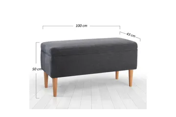 Puff Iralton Grå - Grå - Møbler - Stoler - Krakk - Puff