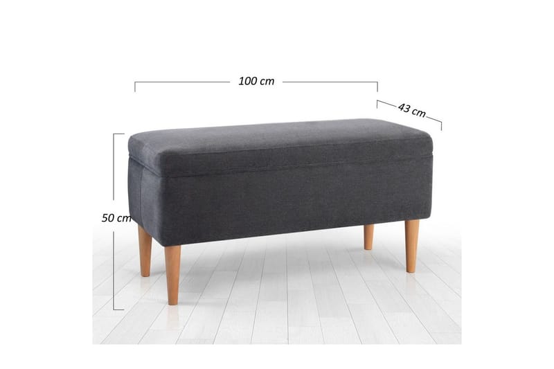 Puff Iralton Grå - Grå - Møbler - Stoler - Krakk - Puff