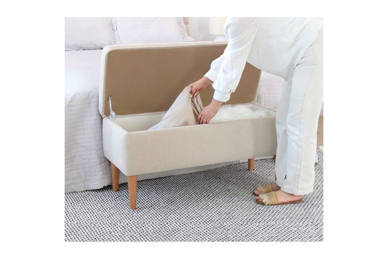 Puff Iralton Krem - Krem - Møbler - Stoler - Krakk - Puff