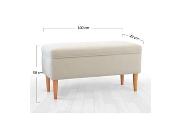 Puff Iralton Krem - Krem - Møbler - Stoler - Krakk - Puff