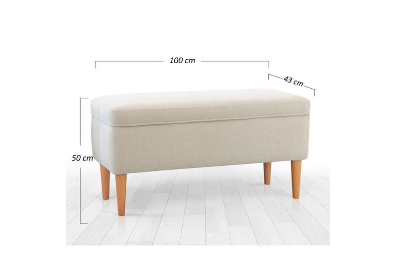 Puff Iralton Krem - Krem - Møbler - Stoler - Krakk - Puff