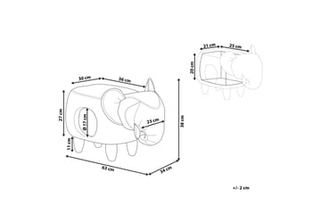 Jumbola Sittepuff - Grå - Møbler - Stoler - Krakk - Puff