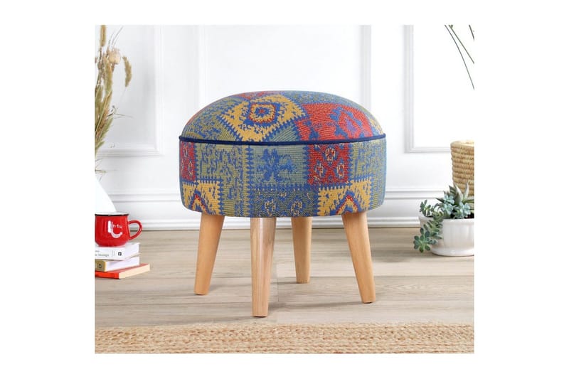 Puff Keliorbury Blå - Blå - Møbler - Stoler - Krakk - Puff