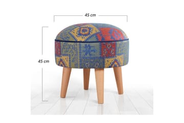 Puff Keliorbury Blå - Blå - Møbler - Stoler - Krakk - Puff