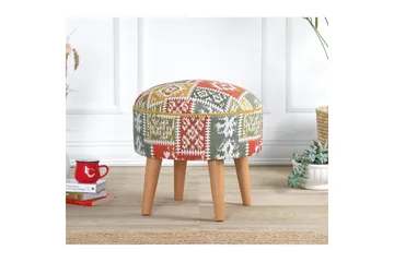 Puff Keliorbury Hvit - Hvit - Møbler - Stoler - Krakk - Puff