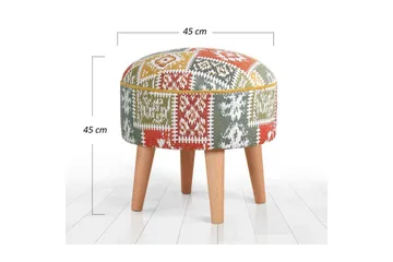 Puff Keliorbury Hvit - Hvit - Møbler - Stoler - Krakk - Puff