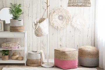 Kirama Puff 44 cm - Beige - Møbler - Stoler - Krakk - Puff