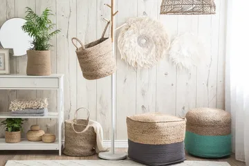 Kirama Puff 44 cm - Beige - Møbler - Stoler - Krakk - Puff