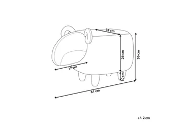Kobara Sittepuff - Hvit - Møbler - Stoler - Krakk - Puff