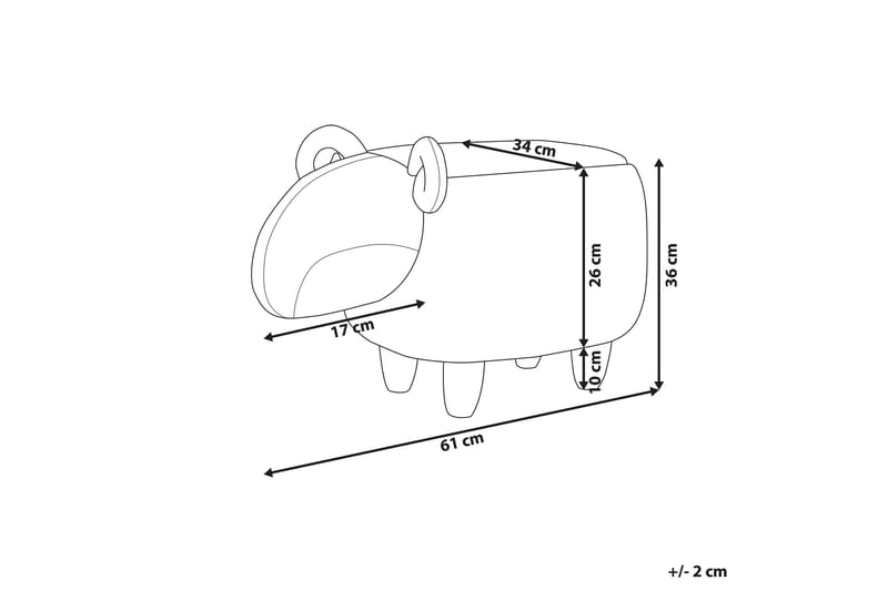 Kobara Sittepuff - Hvit - Møbler - Stoler - Krakk - Puff