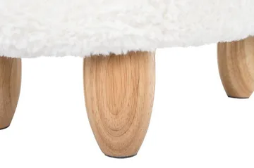 Kobara Sittepuff - Hvit - Møbler - Stoler - Krakk - Puff