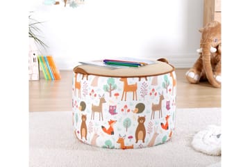 Lachine Barnestittepuff - Beige/Hvit - Møbler - Stoler - Krakk - Puff