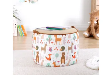 Lachine Barnestittepuff - Beige/Hvit - Møbler - Stoler - Krakk - Puff