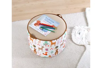 Lachine Barnestittepuff - Beige/Hvit - Møbler - Stoler - Krakk - Puff