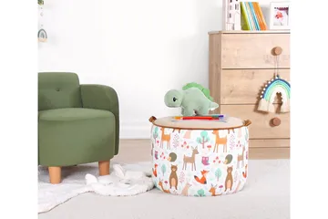 Lachine Barnestittepuff - Beige/Hvit - Møbler - Stoler - Krakk - Puff