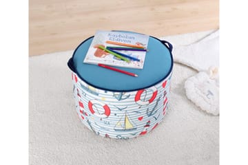 Lachine Barnestittepuff - Lys blå/Hvit - Møbler - Stoler - Krakk - Puff