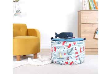 Lachine Barnestittepuff - Lys blå/Hvit - Møbler - Stoler - Krakk - Puff