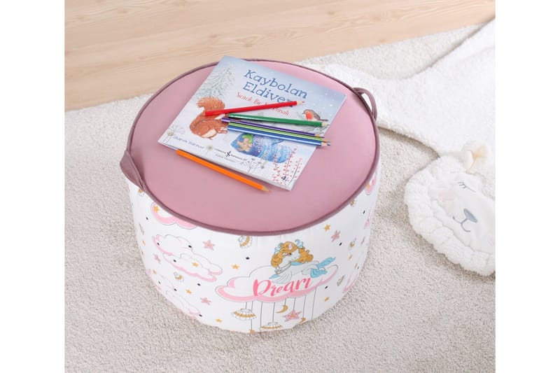 Lachine Barnestittepuff, Rosa/Hvit