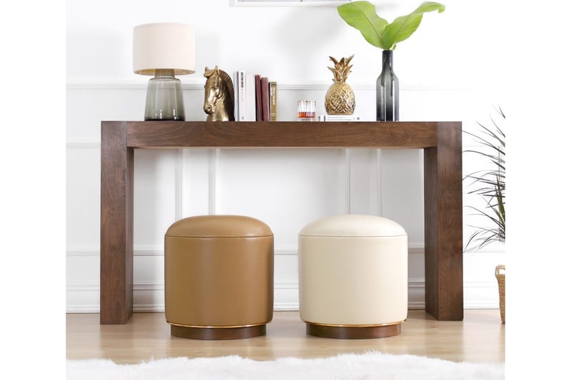 Lackawanna Sittepuff 42 cm - Beige - Møbler - Stoler - Krakk - Puff