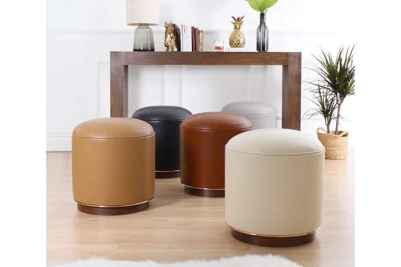 Lackawanna Sittepuff 42 cm - Beige - Møbler - Stoler - Krakk - Puff