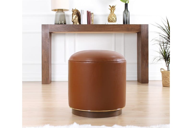 Lackawanna Sittepuff 42 cm - Brun - Møbler - Stoler - Krakk - Puff