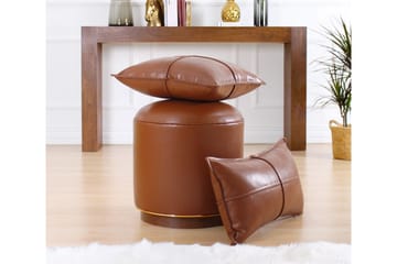 Lackawanna Sittepuff 42 cm - Brun - Møbler - Stoler - Krakk - Puff